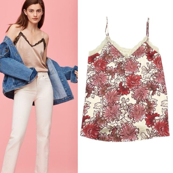 Aritzia Tops - NWT LITTLE MOON Aritzia Marigold Lace Camisole Sz XS Denude Palm Pink